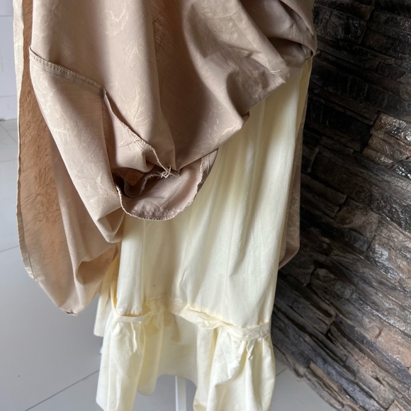 Sea Tan and Cream Buttoned Midi Sundress - Picture 7 of 15